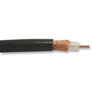 Belden Coaxial Cable RG213, 50 Ω, 10.3mm Diameter, 3000V DC, Black Polyvinyl Chloride Jacket, Unterminated MRG2130.00100