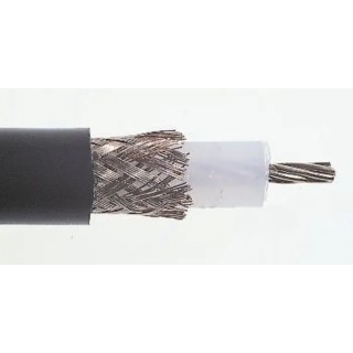 Belden URM67 Series Coaxial Cable 50 m, 15AWG Bare Copper Stranded Conductor, 50Ω, 10.3 mm Diameter, Black PVC Jacket URM67