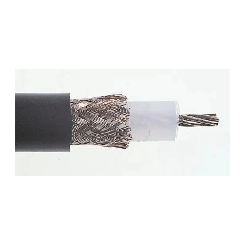 Belden URM67 Series Coaxial Cable 50 m, 15AWG Bare Copper Stranded Conductor, 50Ω, 10.3 mm Diameter, Black PVC Jacket URM67