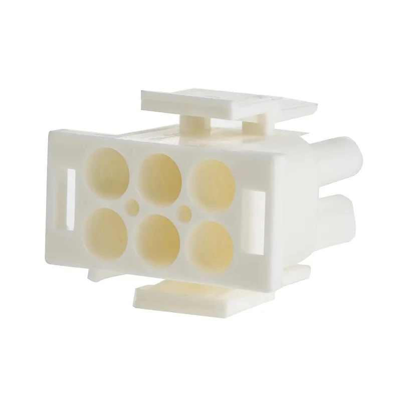TE Connectivity Universal MATE-N-LOK Male Connector Housing 6 Way 2 Row Straight 6.35 mm Pitch 350715-4