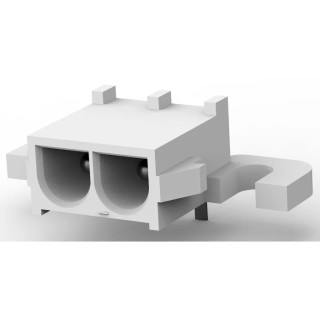 TE Connectivity Universal MATE-N-LOK Series Right Angle Through Hole PCB Header 2 Contacts 6.35 mm Pitch 1 Row 1-350942-0