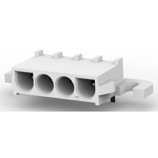 TE Connectivity Universal MATE-N-LOK Series Right Angle Through Hole PCB Header 4 Contacts 6.35 mm Pitch 1 Row 1-350944-0