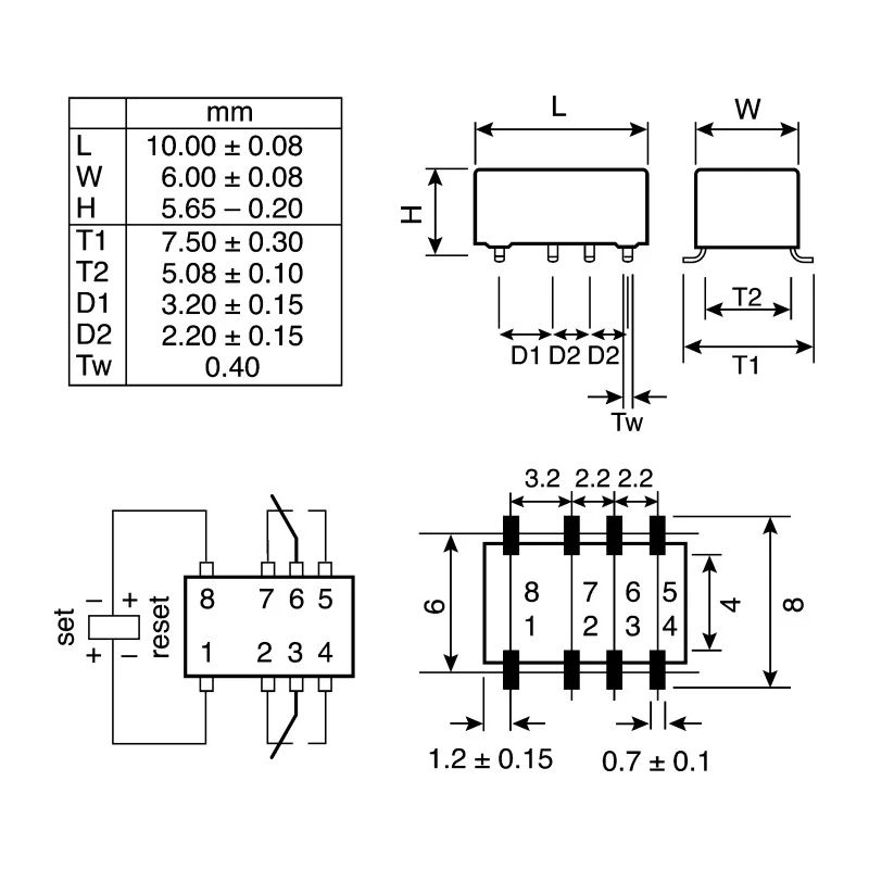 TE Connectivity Surface Signal Relay with 5V DC Coil, 2A Switching Current, DPDT Contact Configuration IM43GR