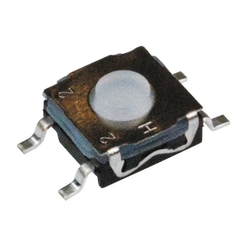 C & K IP67 Black Tactile Switch Button 0.9 mm Actuator, SPST 50mA 24 V dc, Surface Mount KSC222J LFS