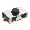 C & K IP50 Black Tactile Switch Button Surface Mount 0.8 mm Actuator Length 50mA 32V dc Momentary KSR214G LFG