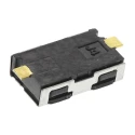 C & K IP50 Black Tactile Switch Button Surface Mount 0.8 mm Actuator Length 50mA 32V dc Momentary KSR214G LFG