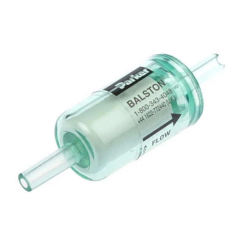 Parker Nylon Disposable In-Line Filter 5.4 SCFM 1/4 in Connection 8.5 bar Max Pressure 110°C Max Temperature 9933-05-BQ