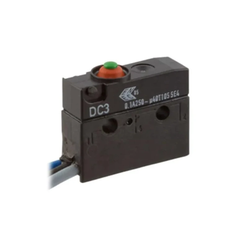 ZF Button Micro Switch, Wire Terminal, 100mA, 250 V AC, SPDT, IP6K7 DC3C-C3AA