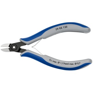 Knipex Precision Electronic Cutting Pliers With Bevel Side Cutter 125mm Jaw, Maximum Cutting Capacity 1.7mm 79 02 125