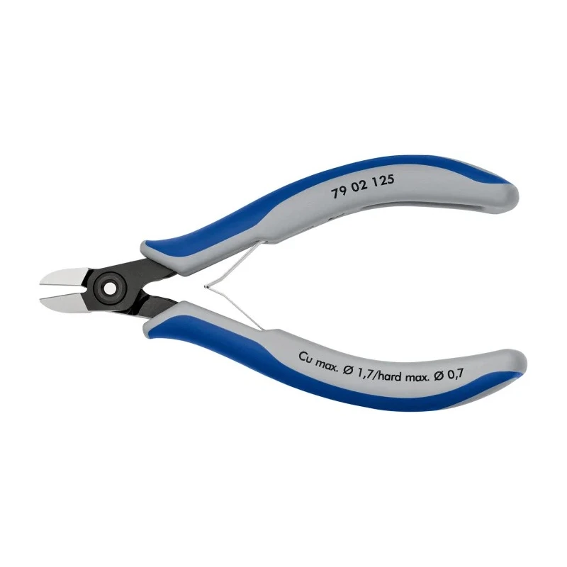 Knipex Precision Electronic Cutting Pliers With Bevel Side Cutter 125mm Jaw, Maximum Cutting Capacity 1.7mm 79 02 125