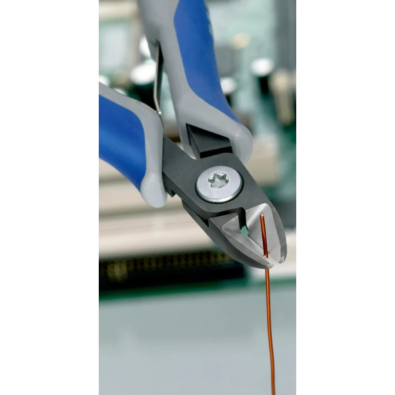 Knipex Precision Electronic Cutting Pliers With Bevel Side Cutter 125mm Jaw, Maximum Cutting Capacity 1.7mm 79 02 125