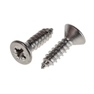 RS PRO Stainless Steel Countersunk Head Pozidriv Self-Tapping Screw 13 mm Length Thread Size 8 Model 522-1353