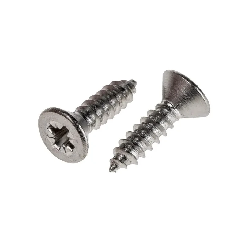 RS PRO Stainless Steel Countersunk Head Pozidriv Self-Tapping Screw 13 mm Length Thread Size 8 Model 522-1353