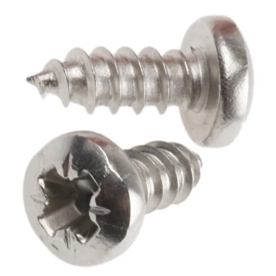 RS PRO Plain Stainless Steel Pan Head Self-Tapping Screw 0.375 in Thread Size 6 522-1426