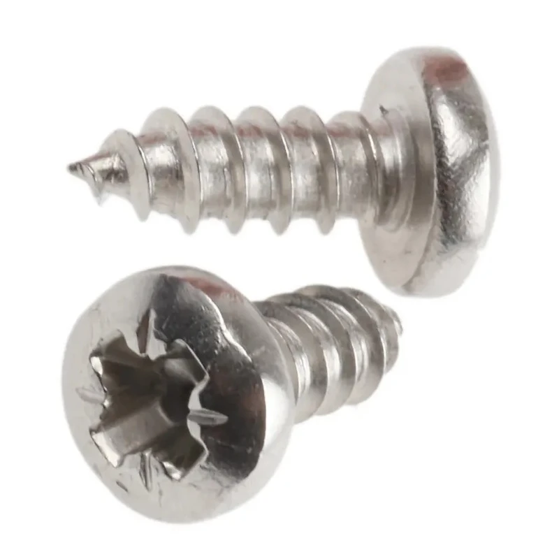 RS PRO Plain Stainless Steel Pan Head Self-Tapping Screw 0.375 in Thread Size 6 522-1426