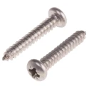 RS PRO Plain Stainless Steel Pan Head Self-Tapping Screw 25mm Thread Size 8 Grade A4 522-1482