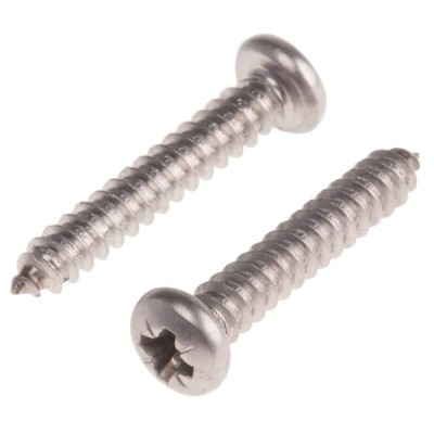RS PRO Plain Stainless Steel Pan Head Self-Tapping Screw 25mm Thread Size 8 Grade A4 522-1482