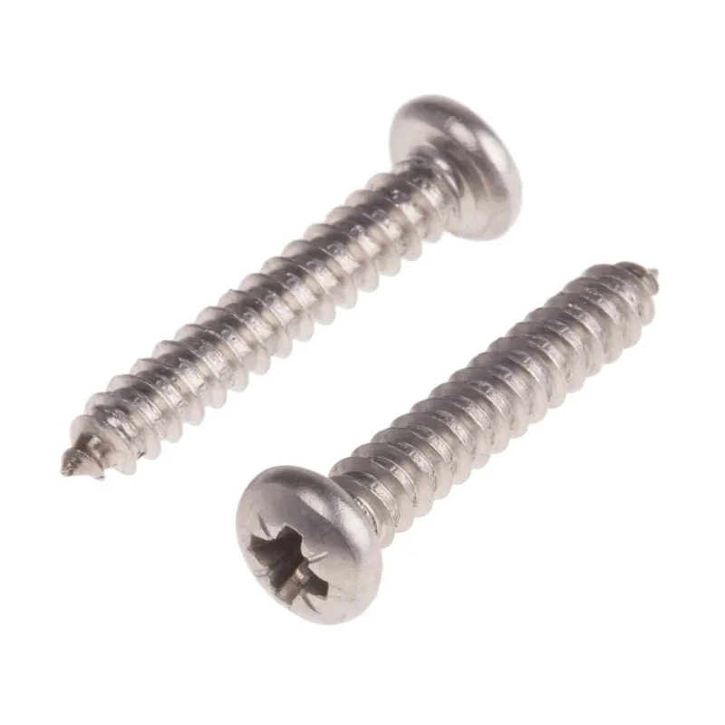 RS PRO Plain Stainless Steel Pan Head Self-Tapping Screw 25mm Thread Size 8 Grade A4 522-1482