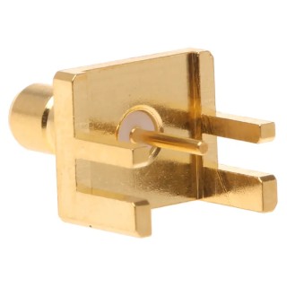 RS PRO Coaxial Connector Panel Mount Female SMB, 50 Ω, Straight Body Solder 526-5814
