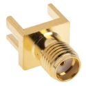 RS PRO SMA Series Coaxial Connector Edge Female SMA, 50 Ω, Straight Body Solder 526-5757