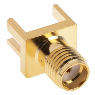 RS PRO SMA Series Coaxial Connector Edge Female SMA, 50 Ω, Straight Body Solder 526-5757