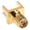RS PRO SMA Series Coaxial Connector Edge Female SMA, 50 Ω, Straight Body Solder 526-5757