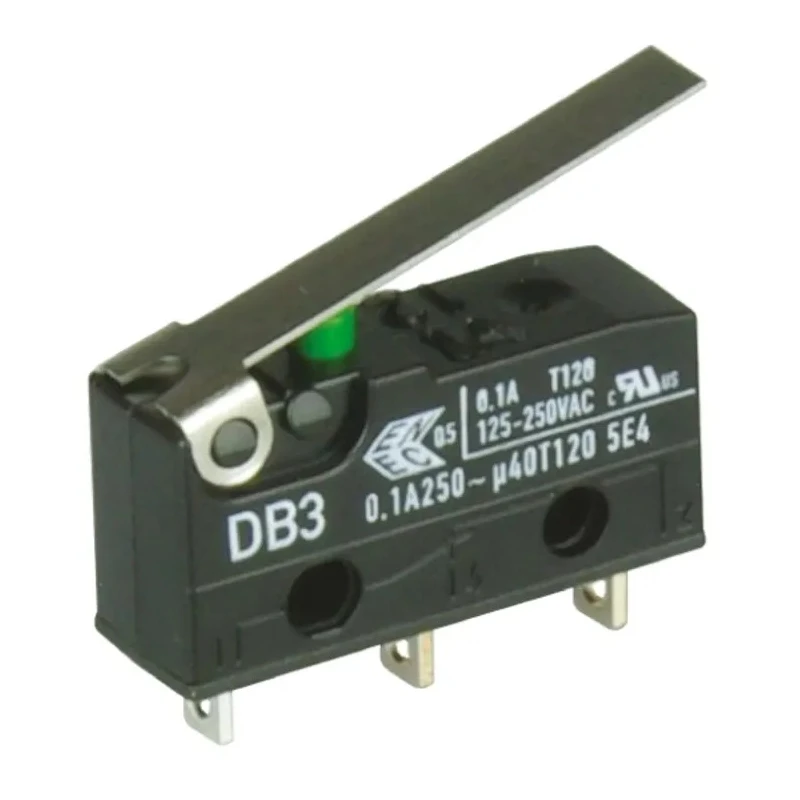 ZF Hinge Lever Micro Switch, Solder Terminal, 100mA, 250 V ac, SPDT Contact Configuration, IP50 DB3C-A1LC