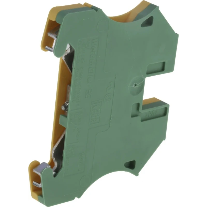 Weidmüller 2-Way WPE 4 Earth Terminal Block 4mm² Wire Size 10AWG 22 AWG Screw Termination Wemid Housing ATEX 1010100000