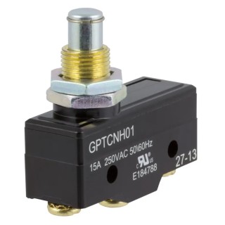 ZF Plunger Micro Switch, Screw Terminal, 15A, 250 V AC, SPDT GPTCNH01