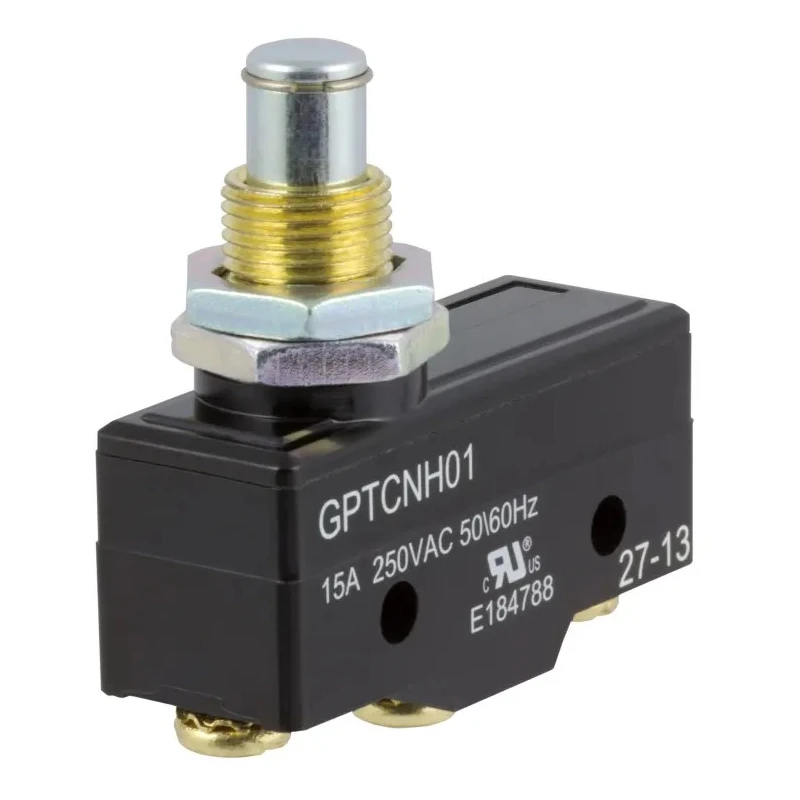 ZF Plunger Micro Switch, Screw Terminal, 15A, 250 V AC, SPDT GPTCNH01