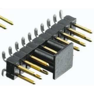 TE Connectivity AMPMODU MOD II Series Straight Surface Pin Header, 16 Contacts, 2.54 mm Pitch, 2 Row, Unshrouded 1241050-8