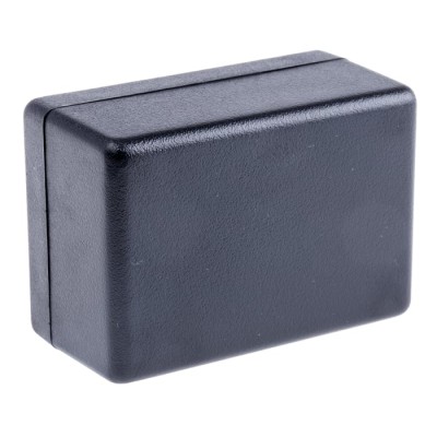 Hammond 1594 Series Black Flame Retardant ABS Enclosure IP54, 28 mm x 81 mm x 56 mm 
