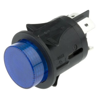 RS PRO Illuminated Push Button Switch, Latching, Panel Mount, DPST, 25 mm Cutout, IP40 IP67, 250 V AC 10A 528-7808
