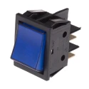 RS PRO Illuminated DPST On-Off On-Off Rocker Switch Panel Blue Actuator IP40 16A 250V ac 528-7858