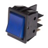 RS PRO Illuminated DPST On-Off On-Off Rocker Switch Panel Blue Actuator IP40 16A 250V ac 528-7858