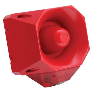 Eaton Asserta Series Red Sounder-Beacon Combination IP66 30V DC Wall Mount 122 dB 42 Tones 