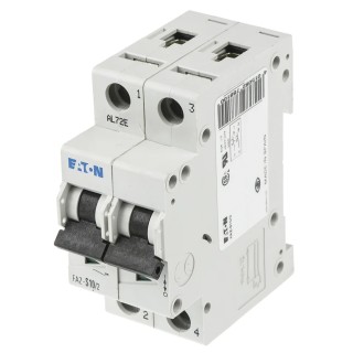Eaton xEffect Miniature Circuit Breaker 2-Pole 10A Type S 230V AC 10 kA Breaking Capacity 278810 FAZ-S10/2