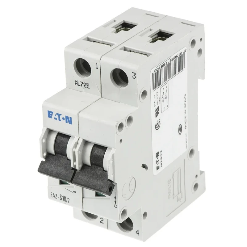 Eaton xEffect Miniature Circuit Breaker 2-Pole 10A Type S 230V AC 10 kA Breaking Capacity 278810 FAZ-S10/2