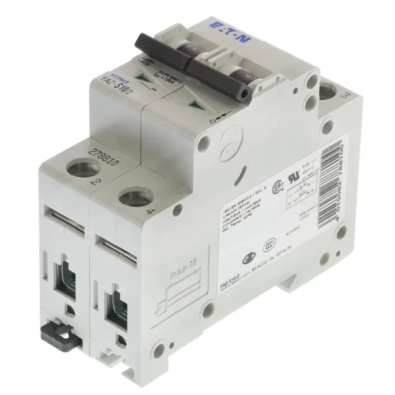 Eaton xEffect Miniature Circuit Breaker 2-Pole 10A Type S 230V AC 10 kA Breaking Capacity 278810 FAZ-S10/2