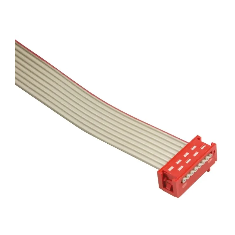 TE Connectivity Micro-MaTch Series Ribbon Cable Flat Ribbon 1.27 mm Pitch 8 Conductors 250 mm Length 1483352-3
