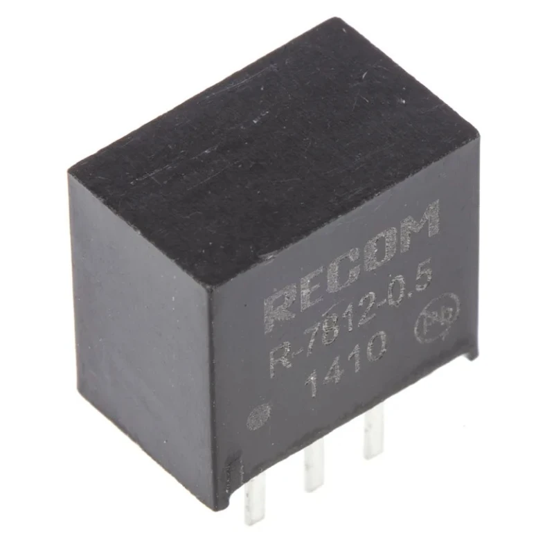 Recom Switching Regulator Through Hole 12V DC 500mA Output Current 2.5W Power Efficiency 97% R-7812-0.5