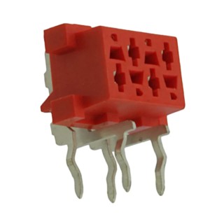 TE Connectivity Micro-MaTch Series Right Angle Through Hole PCB Socket, 4-Contact, 2 Row, 2.54 mm Pitch, 230V 7-215460-4