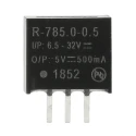Recom Switching Regulator Through Hole 5V DC Output Voltage 500mA Output Current 2.5W Power R-785.0-0.5