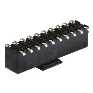 TE Connectivity AMPMODU HV100 Series 20-Contact 2 Row 2.54 mm Pitch Straight Surface PCB Socket 250V 12A 