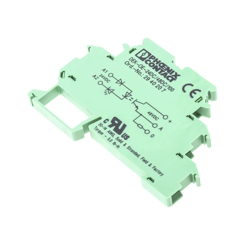 Phoenix Contact Solid State Relay DEK-OE- 24DC/48DC/100 Series DIN Rail Mount, 300 V Load, 300 V Control 2940207