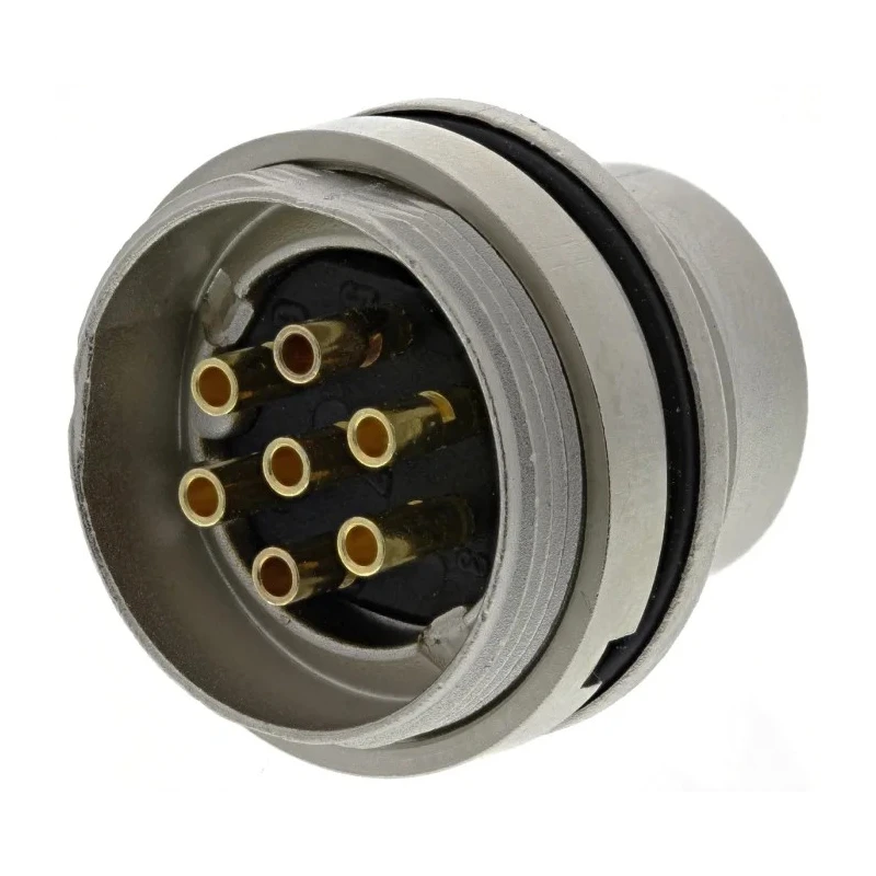 Lumberg 7 Pole Straight M16 DIN Plug Wall Mount Male Threaded Connector 5A 250V ac IP68 0314 07