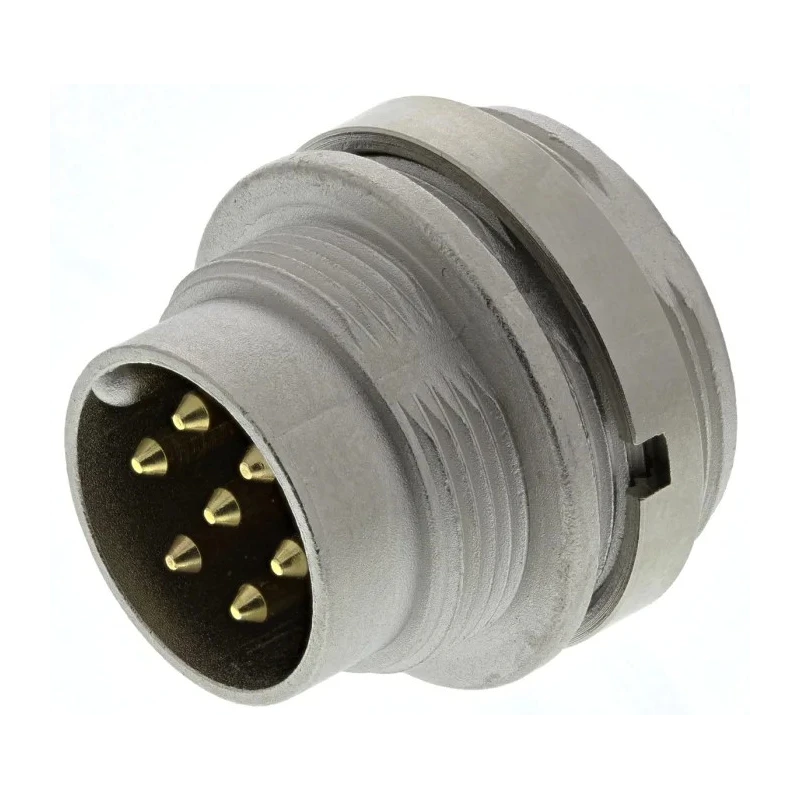 Lumberg 7 Pole Straight M16 DIN Plug Wall Mount Male Threaded Connector 5A 250V ac IP68 0314 07