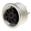 Lumberg 8 Pole Straight M16 DIN Socket Panel Mount Female Threaded Connector 60V AC 5A KFV 80
