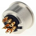 Lumberg 8 Pole Straight M16 DIN Socket Panel Mount Female Threaded Connector 60V AC 5A KFV 80