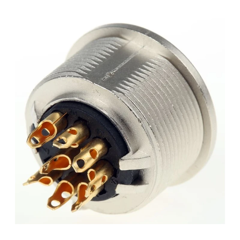 Lumberg 8 Pole Straight M16 DIN Socket Panel Mount Female Threaded Connector 60V AC 5A KFV 80